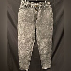 Vintage Bonjour Acid Wash High-Waisted Jeans